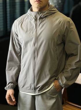 简素Design COOLMAX呼吸凉感连帽防晒外套男宽松休闲UPF50+春夏季