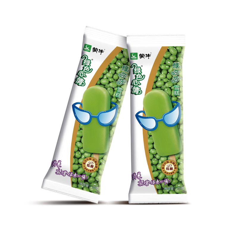 蒙牛绿色心情豆沙低糖冰淇淋