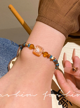 敦煌配色复古文艺串珠手链新中式设计感高颜值仙气古风手饰品批发