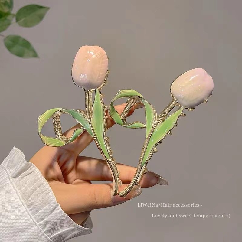 超仙温柔郁金香花朵抓夹大号高级感发夹后脑勺夏季新款鲨鱼夹头饰,饰品/流行首饰/时尚饰品新,民族风发饰,淘宝优惠券,粉丝福利购,淘宝优惠卷