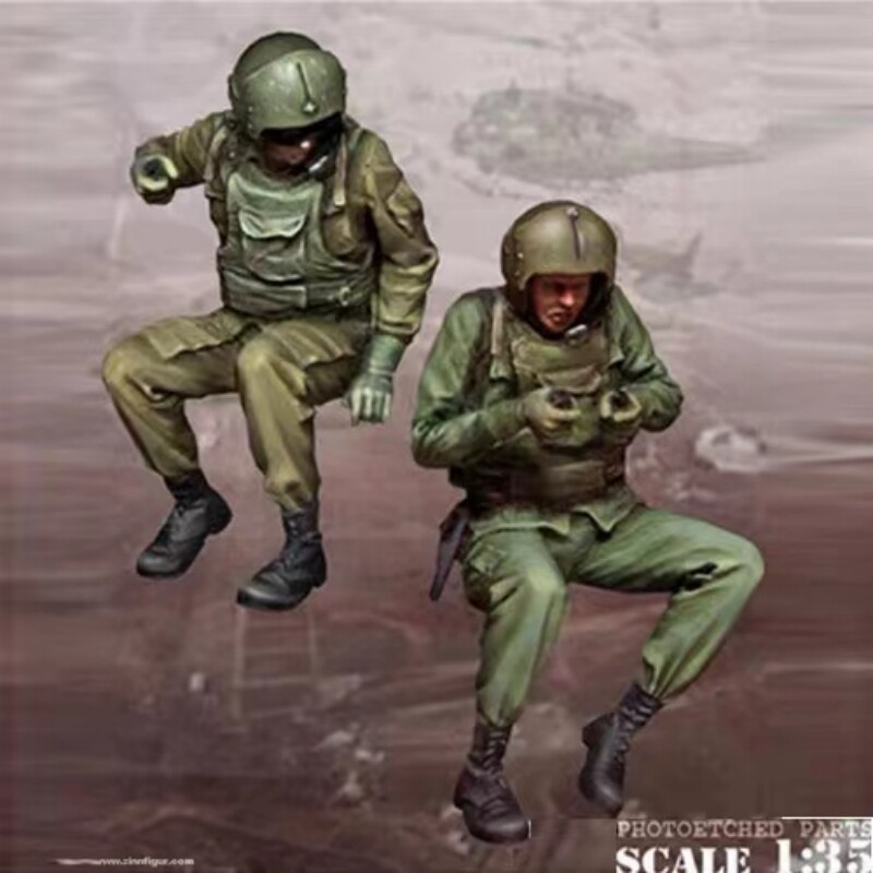 源模居GK 1/35树脂模型  越南战争直升机机组人员 手办白模 523C