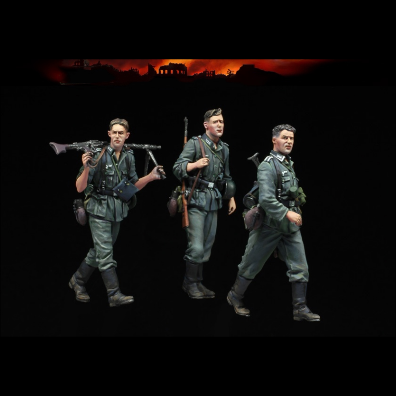 源模居GK 1/35树脂兵人模型 德国步行兵 手办白模 646R图片