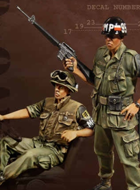 源模居GK 1/35树脂模型 越南战争美国宪兵 手办白模 1036R