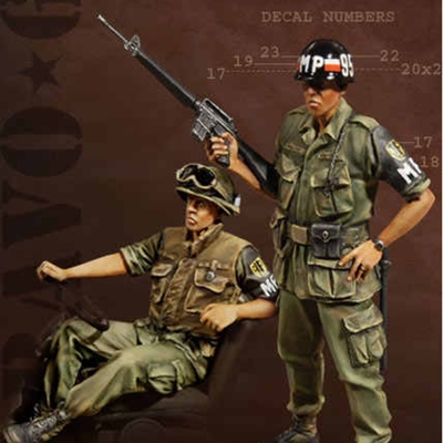 源模居GK 1/35树脂模型 越南战争美国宪兵 手办白模 1036R