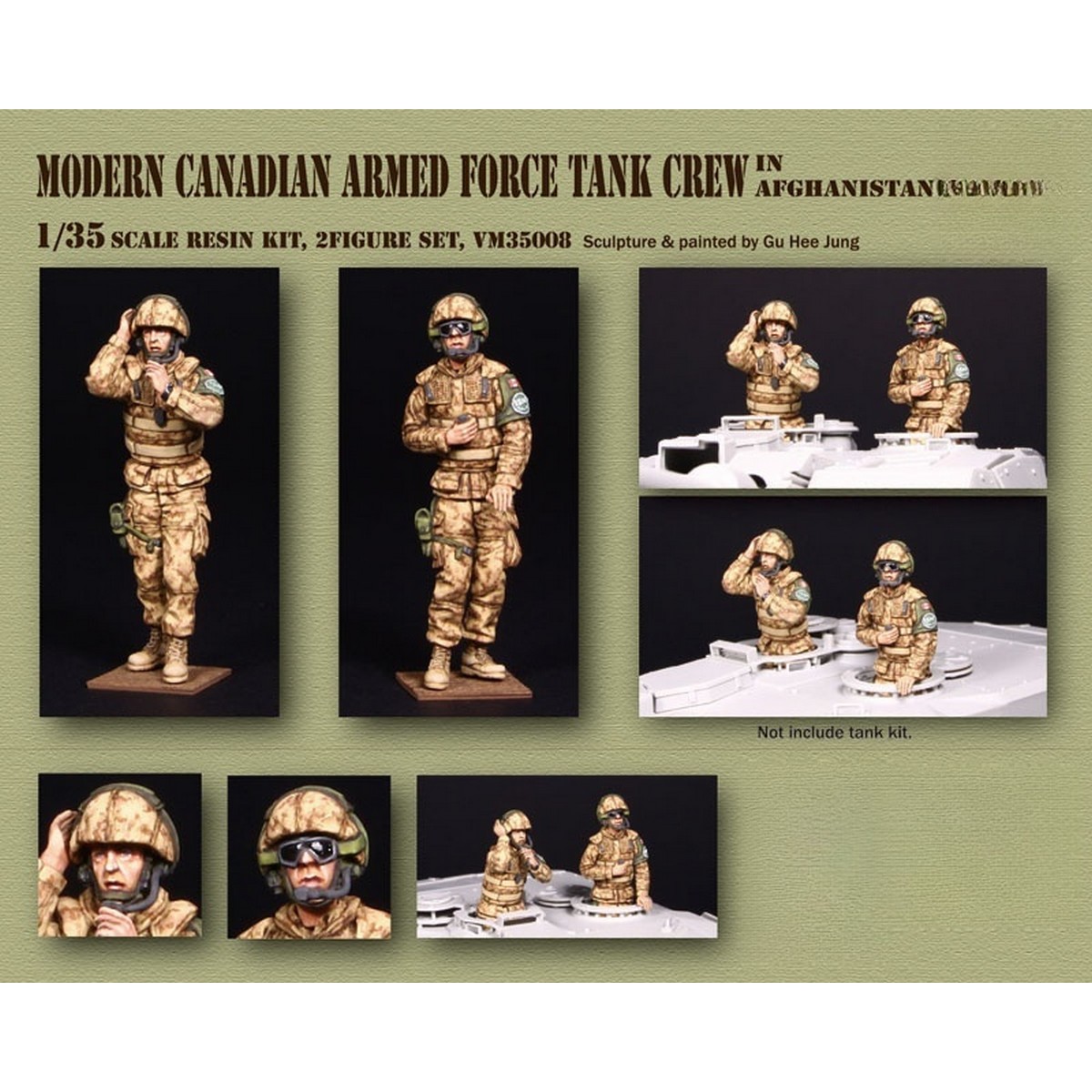 源模居GK 1/35树脂模型 军事题材 加拿大坦克兵手办白模 1443R