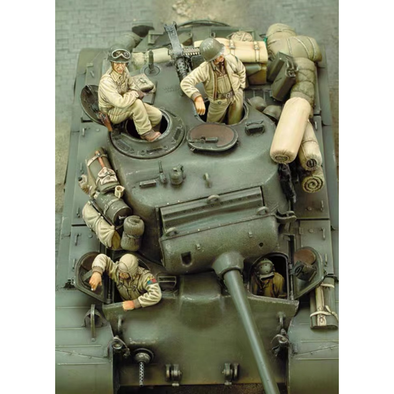 源模居GK 1/35树脂模型 美军坦克兵(4人) 手办白模 569