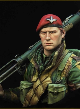 源模居GK 1/10树脂胸像模型 英国空降兵(带PIAT)手办白模 1433X