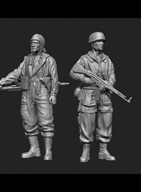 源模居GK 1/35树脂模型 军事题材 二战德国士兵 手办白模 1430R