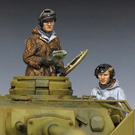 源模居GK 1/35树脂模型 二战德军坦克兵 手办白模 980R