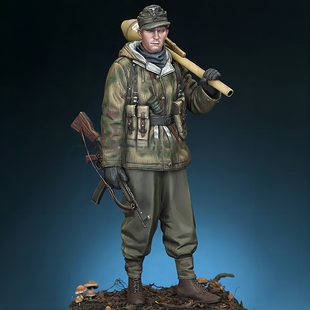 树脂GK白模模型1/16炮手士兵军事题材手办兵人源模居263R
