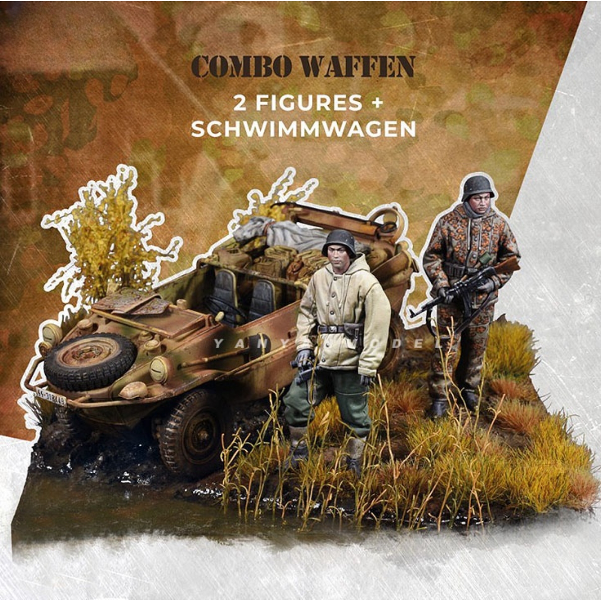 源模居GK 1/35树脂模型 美国士兵 (仅2人无场景) 手办白模 756R