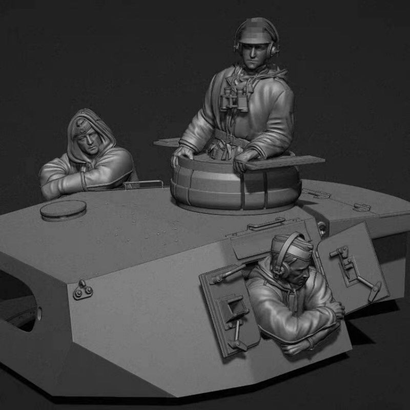源模居GK 1/35树脂兵人模型 德国坦克兵 手办白模 634R
