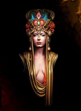 源模居GK 1/10 树脂人物胸像 庄严的女神 现货手办白模 133RBC