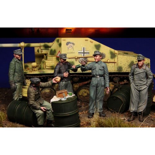 1/35树脂模型《简短的午餐》德国AFV乘员(5人组) GK手办白模587R