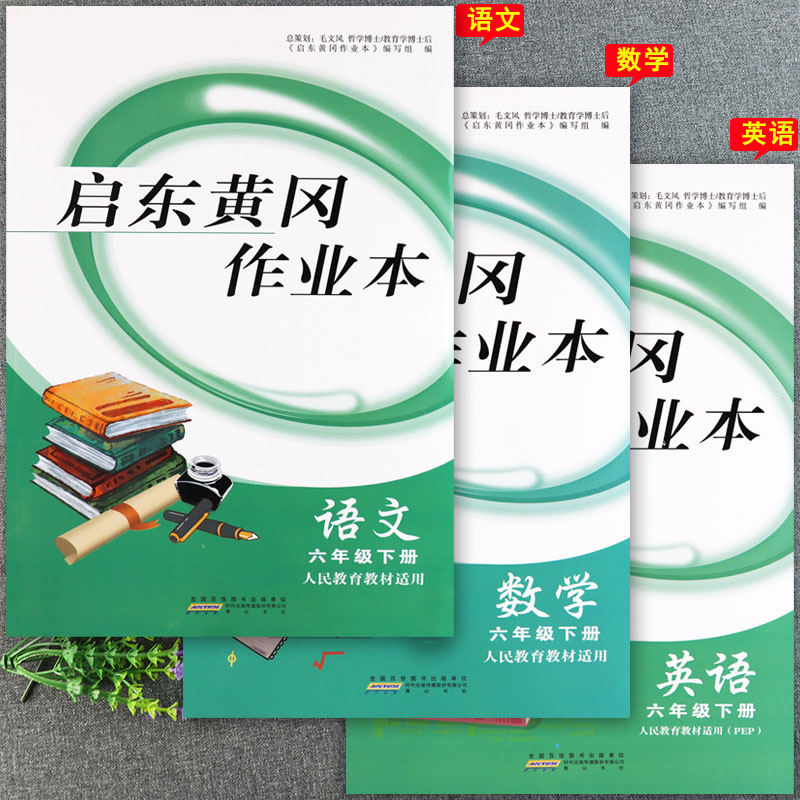 2024人教版六年级下册同步练习册启东黄冈作业本六年级语数英配套一课一练复习资料辅导课堂小练6六年级下册基础知识学霸必刷题