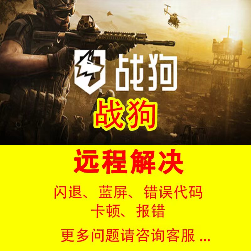 战狗闪退黑屏报错弹窗战狗打不开dx修复故障远程修复问题