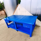钳工操作台重型水磨平台车间模具维修桌钢板工作台虎钳装 配飞模台