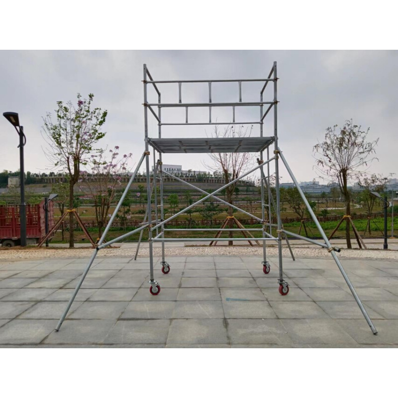 新款厂促1米25加宽125米厚工地装修脚手架仿铝合金移动活动手脚架