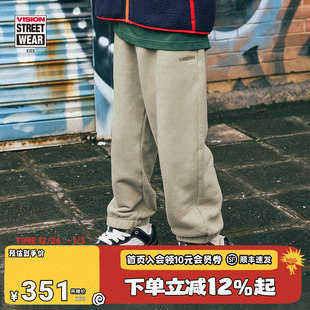 KIDS 男女童装 美式 抽绳束脚长裤 秋冬 复古宽松抓绒运动卫裤 VISION