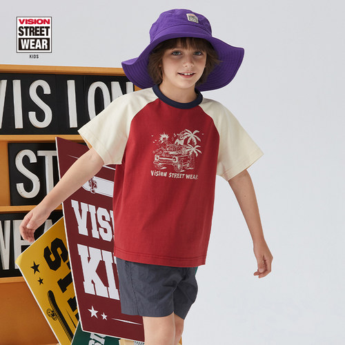 VISION撞色短袖T恤