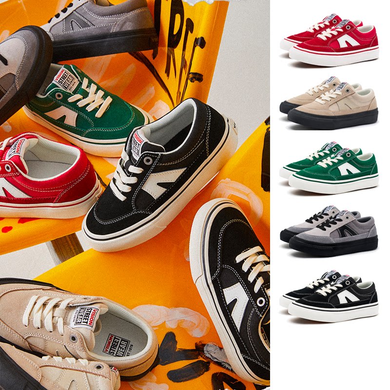 VISION童鞋 STICK经典黑低帮帆布鞋滑板鞋秋冬男女儿童运动鞋