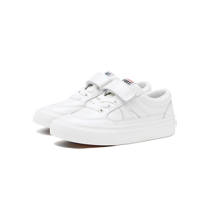 VISION童鞋 STICKY魔术贴白色全皮低帮运动鞋滑板鞋男女儿童