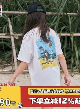 VISION童装 复刻历史图案Psycho beach holiday短袖T恤男女同款