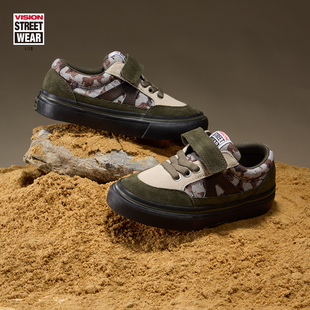 VISION童鞋 STICKY魔术贴迷彩印花帆布滑板鞋运动鞋男女儿童26春