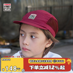 25新 街头BOGO软顶网眼平沿五片帽3色男女同款 VISION童装 美式