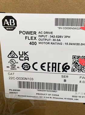议价全新原装AB罗克韦尔变频器22cd030n103