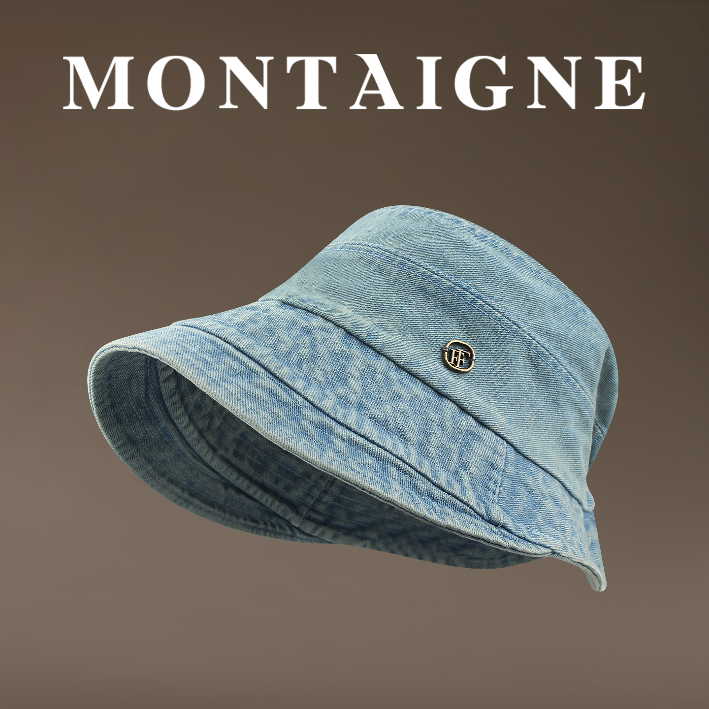 蒙田大帽檐高品质牛仔渔夫帽子