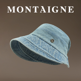 法国Montaigne/蒙田大帽檐高品质牛仔渔夫帽子男女休闲百搭盆帽子