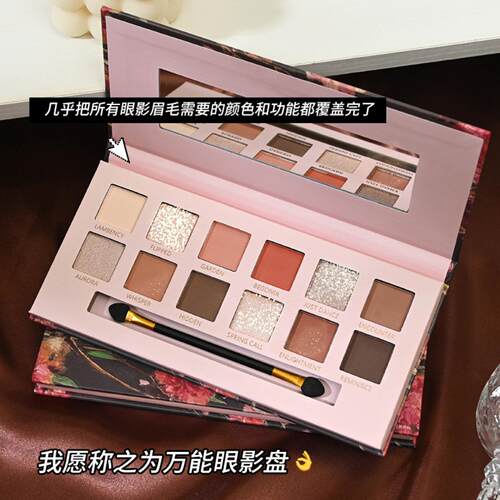卡佩尔十二色油画风格眼影盘哑光