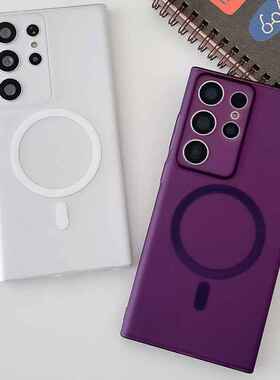 适用三星S24ultra手机壳PC磨砂s23plus肤感s24+小众s22硬壳s23pro