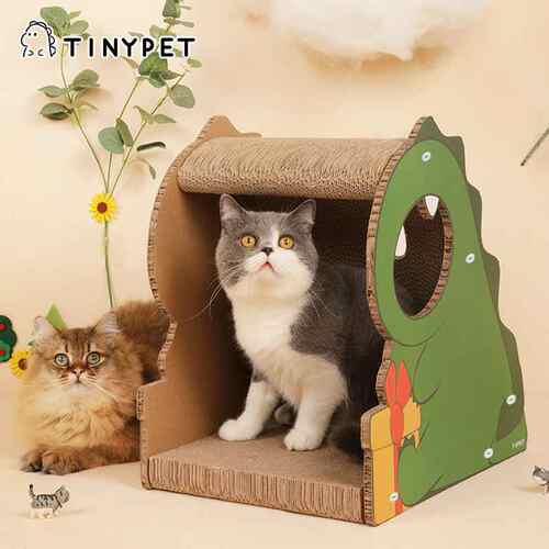 Tinypet小芥 小恐龙猫抓板 猫爬架瓦楞纸猫窝 猫爪板猫咪玩具用品