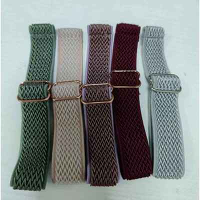 适用fitbit versa3/4弹力尼龙表带 佳明不带连接器波浪纹手表带