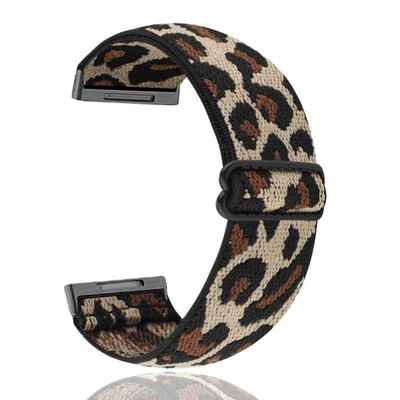 适用fitbitversa3/sense弹力表带尼龙手表带可调节versa3编织腕带