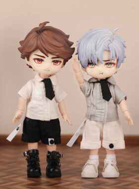 ob11娃衣猫咪绅士套装12分素体可穿BJD娃娃配饰GSC现货可