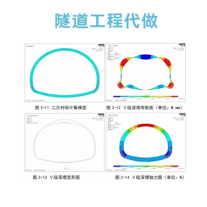 隧道工程设计代做/隧道附图/平面/衬砌计算书编制/公路/铁路隧道