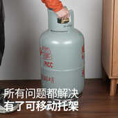 新款 带刹车煤气瓶移动托架家用煤气罐底座万向轮厨房置物架托盘