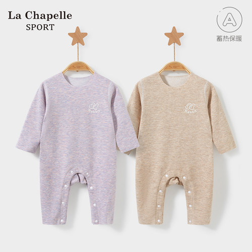 拉夏贝尔保暖德绒连体衣