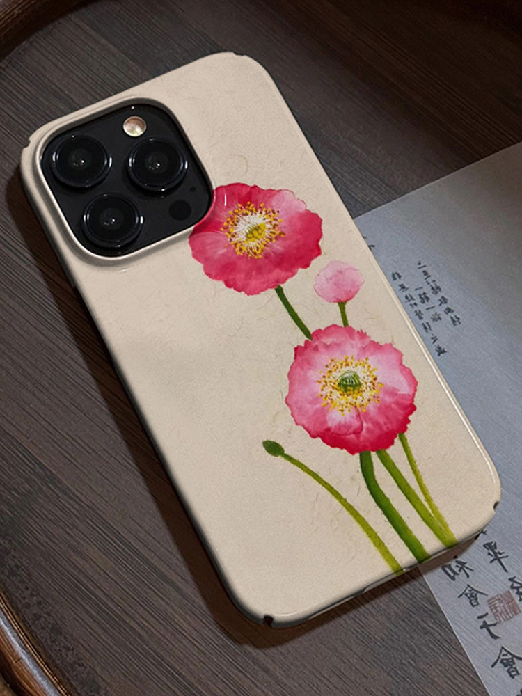 虞美人 适用于苹果14手机壳新款iphone14promax亮面14pro菲林壳11手绘水墨ipnoe女xs款全包12网红防摔高级感