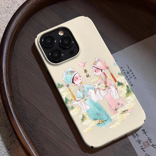 梁祝化蝶情侣款手机壳任意机型爱情忠贞美好色彩中国古风适用苹果14华为iphone15promax小米13华为高级感一对图片