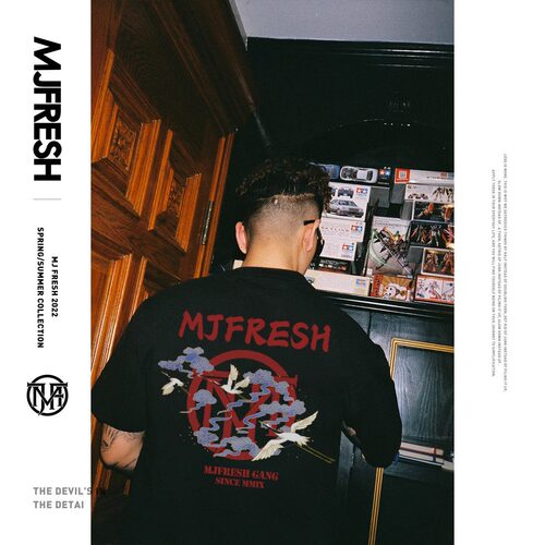 【顽童MJ116主理】MJ FRESH 2023新款国风潮牌印花圆领短袖T恤男
