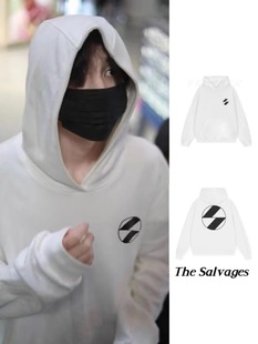THE SALVAGES FASHION CLUB 金善旴同款字母印花保暖加绒美式卫衣