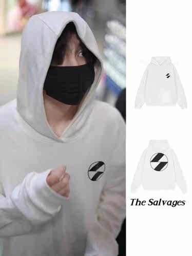 THE SALVAGES FASHION CLUB 金善旴同款字母印花保暖加绒美式卫衣