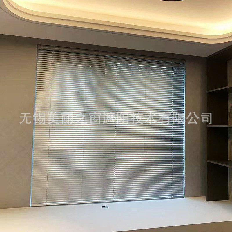 百叶帘 厨房卫生间办公室遮光窗帘 铝百叶木百叶免打孔遮阳卷帘图片