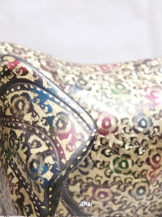 新巴基斯坦铜器 动物进口手工艺术铜制摆促 30寸高级彩点情侣大象
