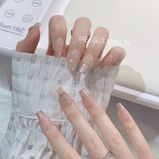 手作穿戴甲短款 巴洛少女2025新款 可爱美甲指甲贴成品 玫瑰森林