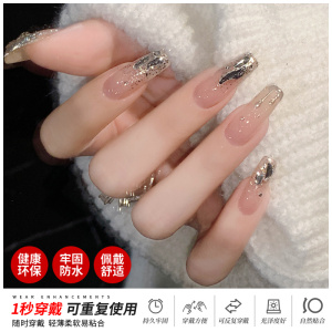 玫瑰森林定制穿戴甲高级感指甲贴片美甲网红短款假指甲成品纯手工